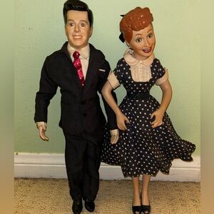 Vintage Hamilton Ricky & Lucy Porcelain “ love Lucy” Dolls